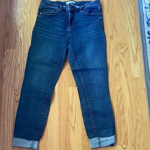 LOFT Deep Indigo Cropped Jeans